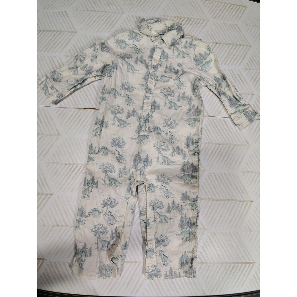 Janie and‎ Jack Rabbit + Bear Baby Boy Bundle Romper Set 12-18M Dinosaur Safari - Picture 6 of 8